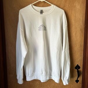 Taylor Swift Folklore Cabin Cross Stitch White Crewneck Size Large